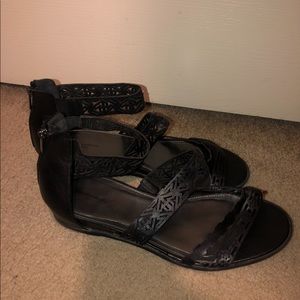 Black strappy sandals